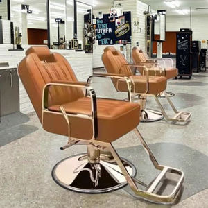 Fauteuil de barbier en cuir synthétique vert smarald, design moderne, hauteur réglable, fonction inclinable pour usage commercial en salon, 2026 - Product Image 6