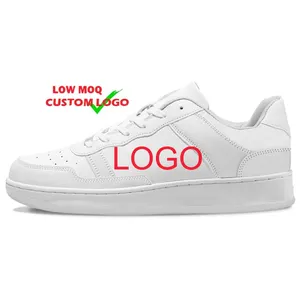 OEM 맞춤형 신발 브랜드 디자인 흰색 신발 제조 업체 내 자신의 로고 낮은 MOQ 남성용 운동화