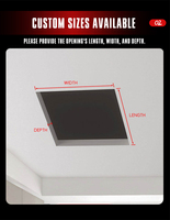 Plaque d'accès en aluminium sur mesure, dissimulée, à levage manuel, trappe d'inspection de plafond invisible avec design à bords arrondis et courbes