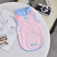 Vente en gros de gilets respirants pour animaux de compagnie, nouveaux modèles printemps-été, col haut, mignons et frais, pour chiens de taille moyenne/grande