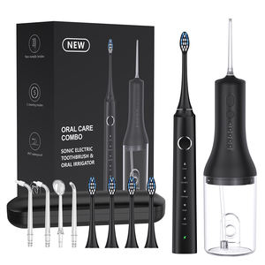 Irrigador Bucal Portátil Inalámbrico Recargable USB, Set de Hilo Dental de Agua de Viaje con Cepillo de Dientes Eléctrico, Set Combinado 2 en 1 - Product Image 1