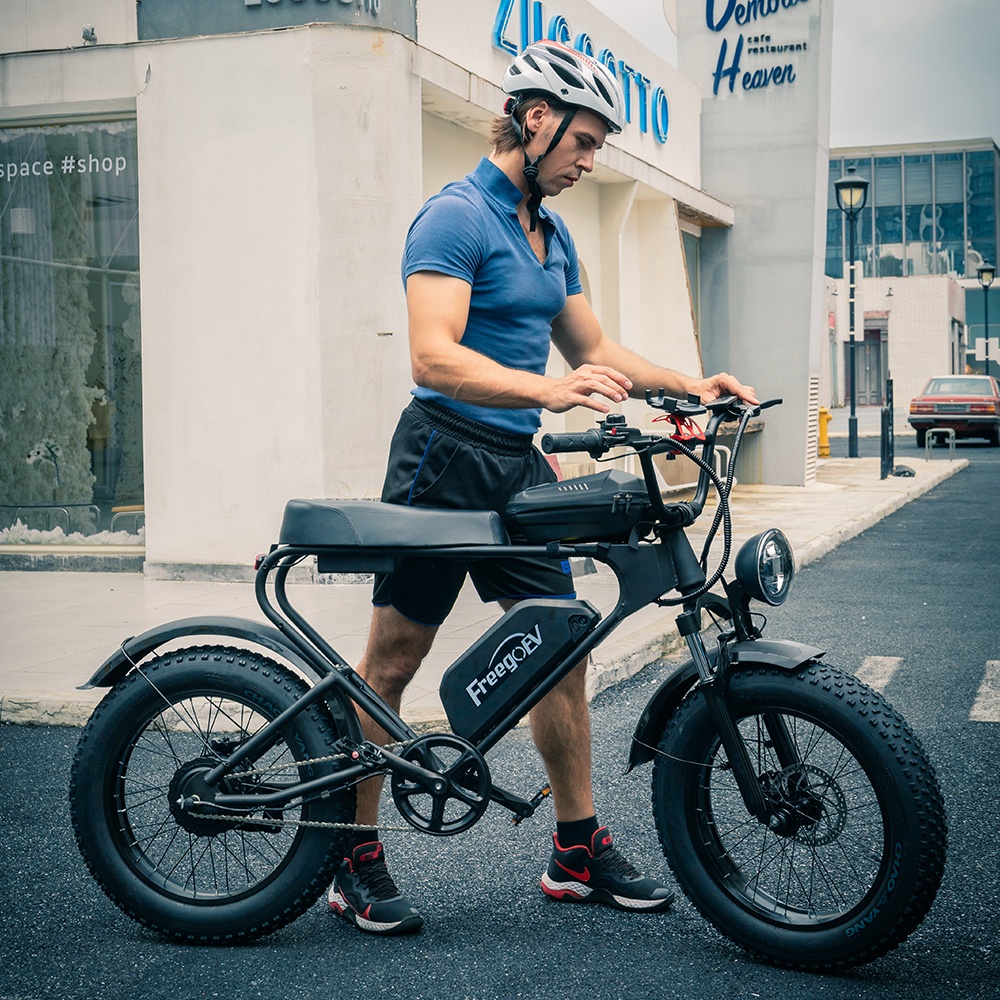 Freego 2022 электрический велосипед с толстыми шинами 1000 Вт Мощный электрический велосипед 20 Ач склад в США Электрический горный велосипед