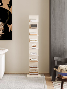 Libreria Angolare Nascosta in Ferro Battuto, Scaffale Verticale per <span class=keywords><strong>Soggiorno</strong></span>, Libreria Multilivello per <span class=keywords><strong>Studio</strong></span>, Espositore a Più Ripiani - Product Image 3