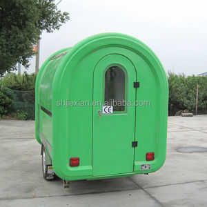Remolque de Café Redondo de Fibra de Vidrio, Carrito de Comida Móvil Estilo Vintage para Venta de Dulces - Product Image 2