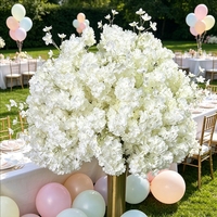 Boule de fleurs artificielles de 60 cm en roses et fleurs de cerisier, centre de table de mariage, porte-bougie, décoration de scène pour cérémonie et banquet