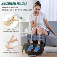 Meilleurs produits de massage de soins de santé Rouleau infrarouge Shiatsu Vibration des pieds et des mollets Machine de massage musculaire des jambes et des mollets à pression d'air