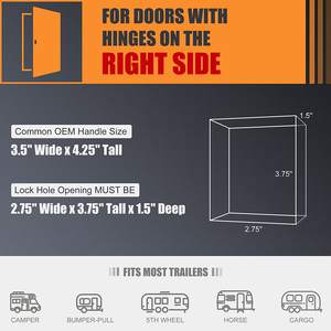 Clavier d'entrée sans clé amélioré pour camping-car, serrure de porte sans fil à empreintes digitales pour <span class=keywords><strong>caravane</strong></span> - Product Image 3