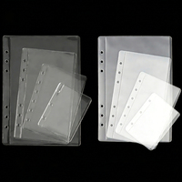 Pochettes pour mini-classeurs A5 A6 A7, sans fermeture éclair, pochettes pour feuilles mobiles, PVC souple, imperméables, enveloppes pour argent, inserts pour classeur