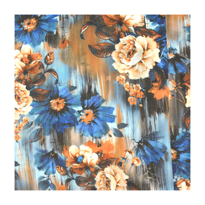 Tùy Chỉnh In Kỹ Thuật Số Mềm Georgette Voan Saree 100% Polyester Hoa Vải Cho Phụ Nữ Ăn Mặc May Sheer Tính Năng Cho Cô Gái - Product Image 4