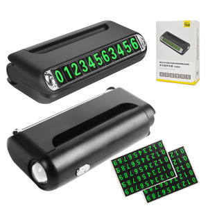 Señal de estacionamiento multifunción con números que brillan en la oscuridad para uso de emergencia en automóviles - Product Image 1