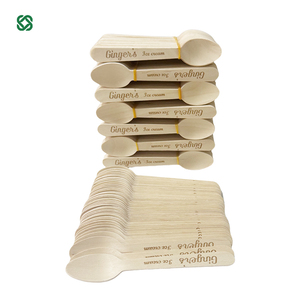 Cuillères <span class=keywords><strong>en</strong></span> <span class=keywords><strong>bois</strong></span> jetables <span class=keywords><strong>en</strong></span> gros de 160 mm, personnalisables avec logo, entièrement certifiées - Product Image 4