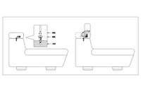 Mecanismo de bisagra manual para reposacabezas de sofá, herraje plegable para muebles, ideal para camas, sofás reclinables y salas de estar.