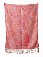 Châle Pashmina personnalisé pour femmes Écharpe tissée Doux Soyeux Réversible Paisley Vintage Jacquard Wrap Avec Gland