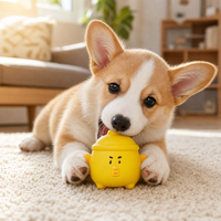 Jouet à mâcher couineur pour chien en latex naturel, design moderne et classique, en forme de cuiseur à riz, durable, écologique, doux pour les dents, pour petits et moyens chiens