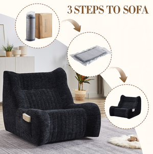 Modern Tufted <b>Bean</b> <b>Bag</b> <b>Chair</b> for Adults with Armrests-Oversized Comfortable Lounge <b>Chair</b> for Living Room Bedroom & Hotel Use - Product Image 6