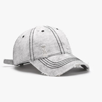 Gorras de Béisbol de 6 Paneles Unisex, Estilo Desgastado, con Logotipo Personalizado