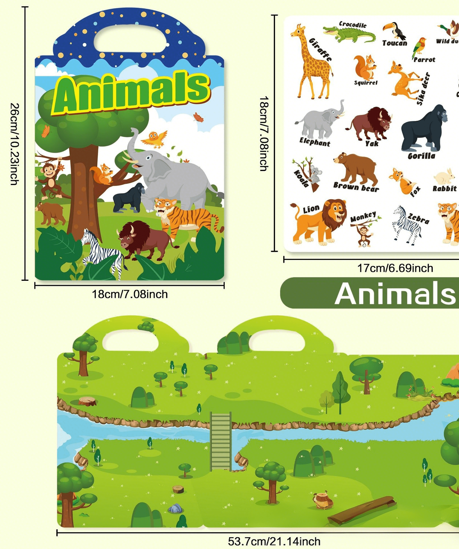 animales verdes