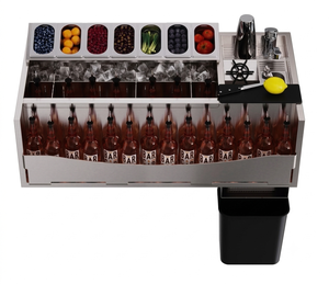 Barra Modular de Acero Inoxidable 304/316 con Capacidad para 100 Litros de Hielo, Modelo 2026, Estación de Trabajo para Cócteles con Lavabo Speedrack para Pub o Discoteca - Product Image 4