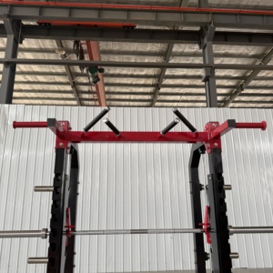 Commerciële <span class=keywords><strong>Smith</strong></span> Machine Squat Rack Power Cage 75x75mm 3mm stalen buis met pull-up bar, landmine, J-haken en armen voor de sportschool, CE ISO OEM - Product Image 4