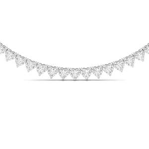 Collier tennis solitaire classique en diamant CVD taille cœur, bijoux élégants en diamant de laboratoire pour femme - Product Image 2