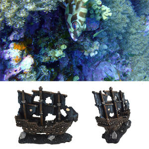 Decoración de acuario grande, adornos de pecera, decoración de naufragio para tanques de <span class=keywords><strong>agua</strong></span> <span class=keywords><strong>dulce</strong></span> y salada - Product Image 2