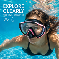 Masque de plongée pour femmes, vision large, anti-buée, joint en silicone confortable, lunettes de plongée réglables pour la natation et la plongée sous-marine