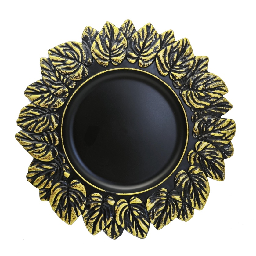 Nero con bordo dorato