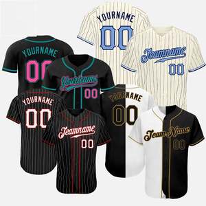 Vente en gros Maillot de baseball unisexe personnalisé Vêtements de sport très respirants pour adultes Grande taille Broderie uniforme sublimée style américain - Product Image 2