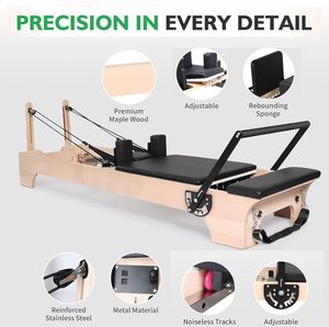 CZFITT Venta Directa de Fábrica, Barra de Ejercicios Ajustable de Aleación de Aluminio, Máquina de Fitness Reformer Negra, Reformer de Aluminio para Pilates - Product Image 3