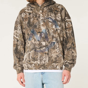 Meilleures ventes Pull-over personnalisé pour hommes, vêtements d'hiver, Sweats à capuche de couleur unie avec fermeture à glissière brodée - Product Image 2