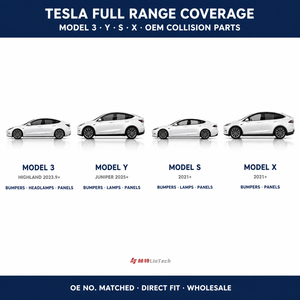 Kit de remplacement complet de <span class=keywords><strong>pare</strong></span>-chocs Lintech résistant à l'usure et à ajustement précis pour Tesla Model 3 - Pièces de rechange - Product Image 6