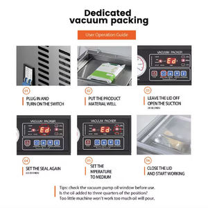 Máquina de Sellado al Vacío Eléctrica Automática DZ-300/F para Alimentos, Carne, Frutas, Verduras, Textiles, Papel y Bolsas de Vidrio y Lámina - Product Image 4