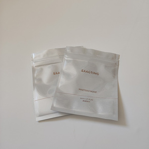 Emballage <span class=keywords><strong>de</strong></span> produits <span class=keywords><strong>de</strong></span> bouffées cosmétiques ziplock zip laminé blanc brillant imprimé personnalisé sac en plastique - Product Image 1