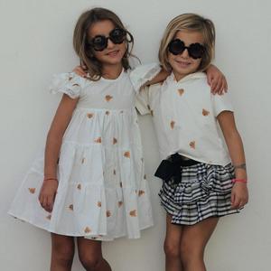Ensembles de vêtements pour enfants personnalisés en gros pour filles, bébés et enfants, mode estivale, vêtements pour enfants à fleurs, robes pour petites filles - Product Image 4