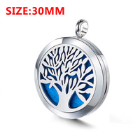 Collier minimaliste en acier inoxydable 316L avec pendentif arbre de vie ajouré, flacon diffuseur d'huiles essentielles et de parfum, boîte d'aromathérapie