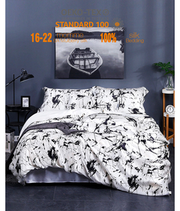 Sang Trọng Satin Lụa Tấm Bộ Đồ Giường Đặt Oeko-Tex Đủ Điều kiện Tinh Khiết Dâu Lụa Duvet Bìa Phẳng Tấm Ga Giường Vua Kích Thước - Product Image 3