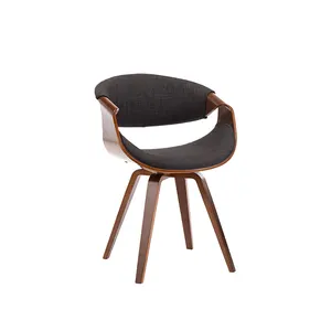 批发供应商现代北欧家庭餐厅家具椅带扶手简单豪华实木餐椅