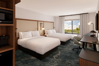 Bureau d'hôtel Fairfield Inn by Marriott avec tiroir de rangement latéral, mobilier de chambre d'hôtesse personnalisé, fabricant d'équipements hôteliers