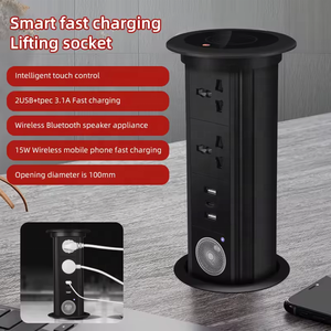 Prese a scomparsa motorizzate intelligenti universali per la ricarica Wireless superiore torre di sollevamento da cucina presa di corrente Pop-Up - Product Image 2