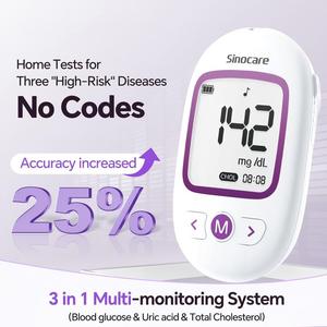 <span class=keywords><strong>Medidor</strong></span> <span class=keywords><strong>de</strong></span> Glucosa en Sangre Eléctrico Automático 3 en 1, Monitor <span class=keywords><strong>de</strong></span> Azúcar en Sangre para Diabetes, <span class=keywords><strong>Colesterol</strong></span> Total, Ácido Úrico, Certificado CE, 1 Año <span class=keywords><strong>de</strong></span> Garantía - Product Image 6