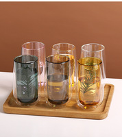 10oz Transparent clair verre Borosilicate café tasse à thé écologique bureau à domicile verres avec infuseur à thé filtre couvercle bouilloire