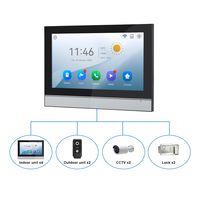 Sistem Interkom Pintu Pintar Berkualitas Tinggi 1080P Layar Sentuh IPS 10 Inci Tuya WIFI Murah, Mendukung Pembukaan Kunci Kartu RFIC
