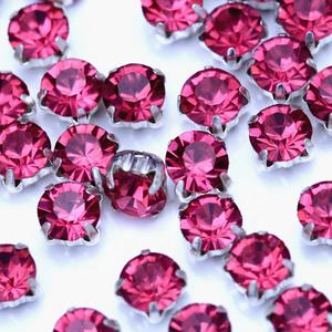 Oleeya Strass en verre de luxe, taille ronde, à coudre, avec griffe, pour robes de soirée - Product Image 3