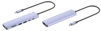 Adaptateur 7-en-1 Type-C vers USB 3.0 AF*2 + SD/TF (2.0) + Type-C (Données) + (4K/60 Hz) + PD