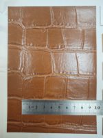 Offre Spéciale – Cuir PU Rétro Ciré Bicolore à Micro-Crevasses, Grand Panneau Effet Croco, pour Bagages, Sangles, Revêtements Souples et Canapés