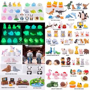 Mini figurines en résine représentant des animaux marins, breloques d'animaux océaniques, poisson, tortue, hippocampe, pieuvre, corail, requin, dauphin, licorne, <span class=keywords><strong>dinosaure</strong></span>, décoration d'<span class=keywords><strong>aquarium</strong></span> - Product Image 6