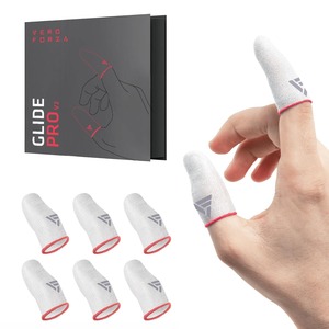 Fundas para Dedos Anti-Sudor para Juegos, Funda Protectora para Pulgar de Fibra Plateada, Protectores de Dedos Móviles Delgados, Sensación Suave, <span class=keywords><strong>Accesorios</strong></span> para Guantes de Jugador - Product Image 1