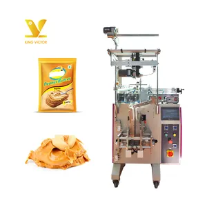 Automatic pneumatic pump feeding peanut butter sealing thick sauce packing machines