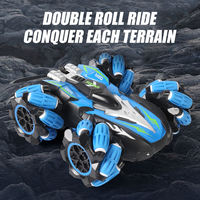 LASIVE TOYS 2.4G Télécommande Voiture de course Jouet Roues lumineuses Musique Haute Vitesse Stunt Drift Tumbling 7 Canaux Câble USB