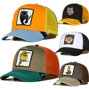 Custom Orignal Designer Sports Caps 3D Animal Embroidery Gorras De Animales Originales Mesh Snapback Trucker Hat